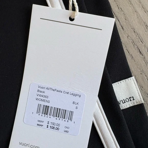 NWT Vuori AllTheFeels Corset Leggings in Black. Size S - Picture 5 of 6